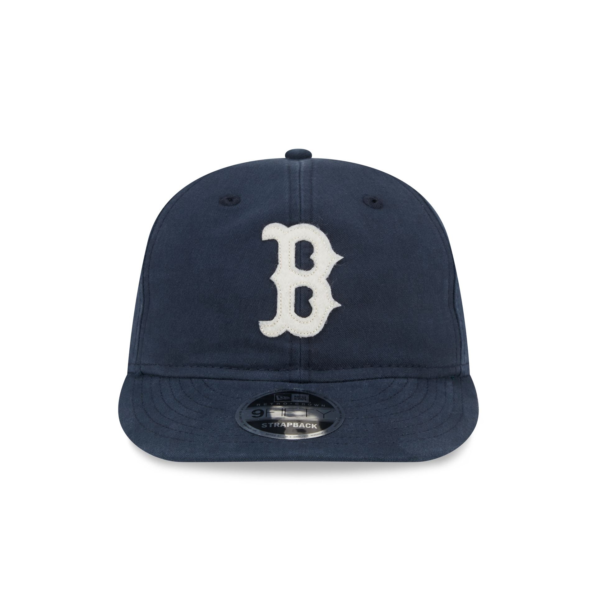 Boston Red Sox Canvas Felt Retro Crown 9FIFTY Strapback Hat
