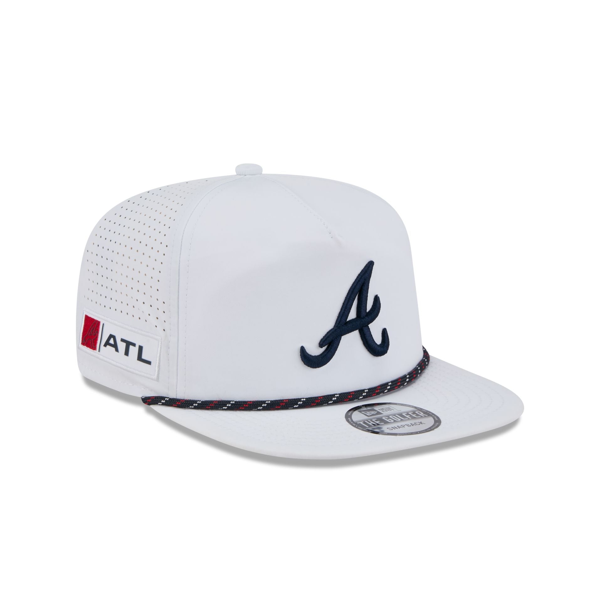 Atlanta Braves Optic White Performance Rope Golfer Hat