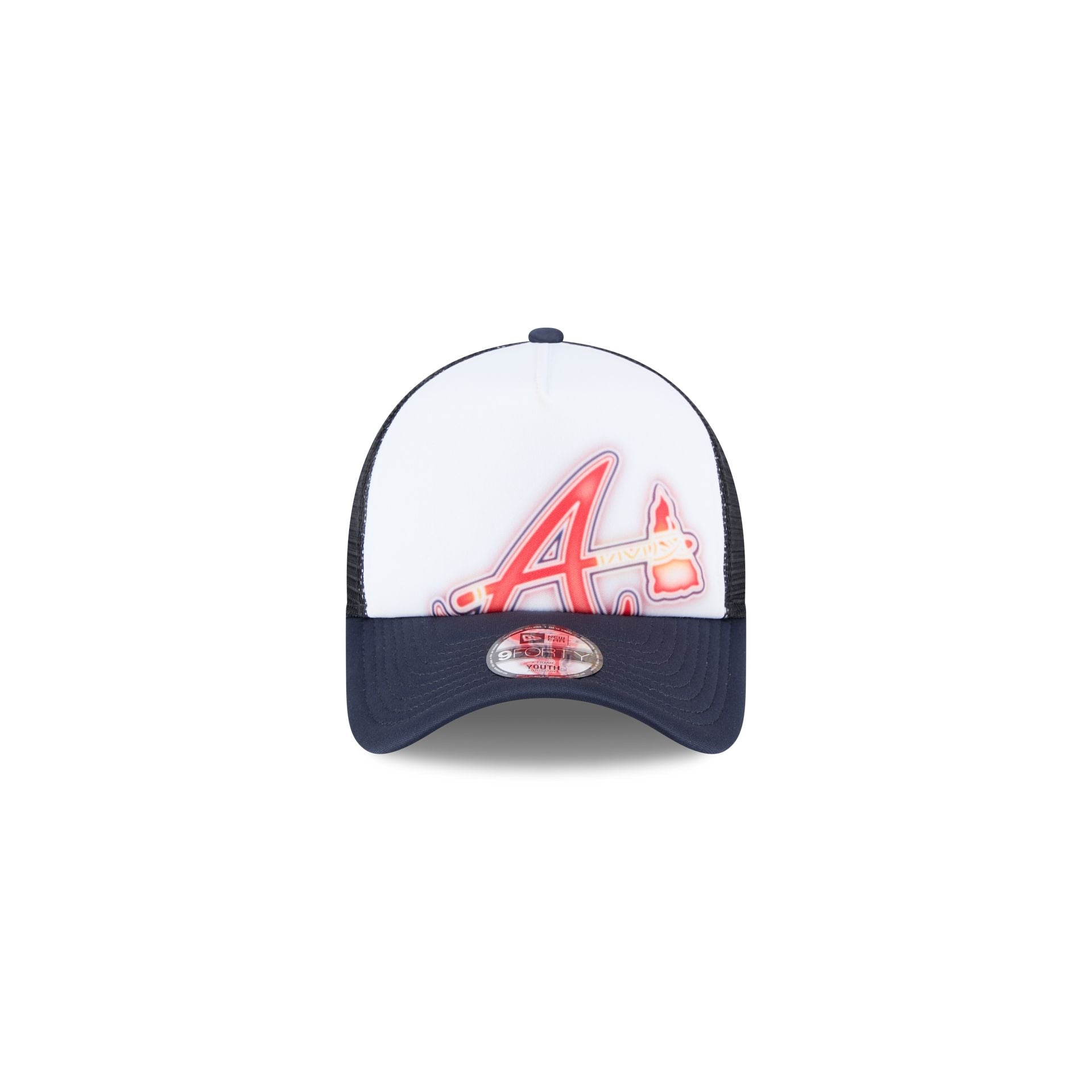 Atlanta Braves Kids Painted 9FORTY A-Frame Trucker Hat