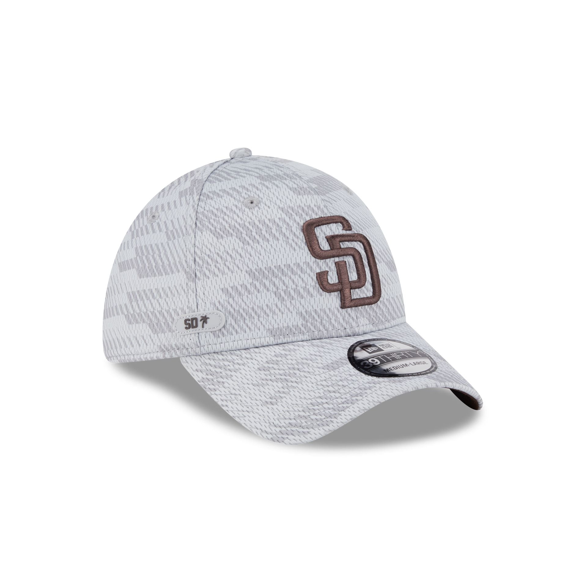 San Diego Padres 2025 Clubhouse Gray 39THIRTY Stretch Fit