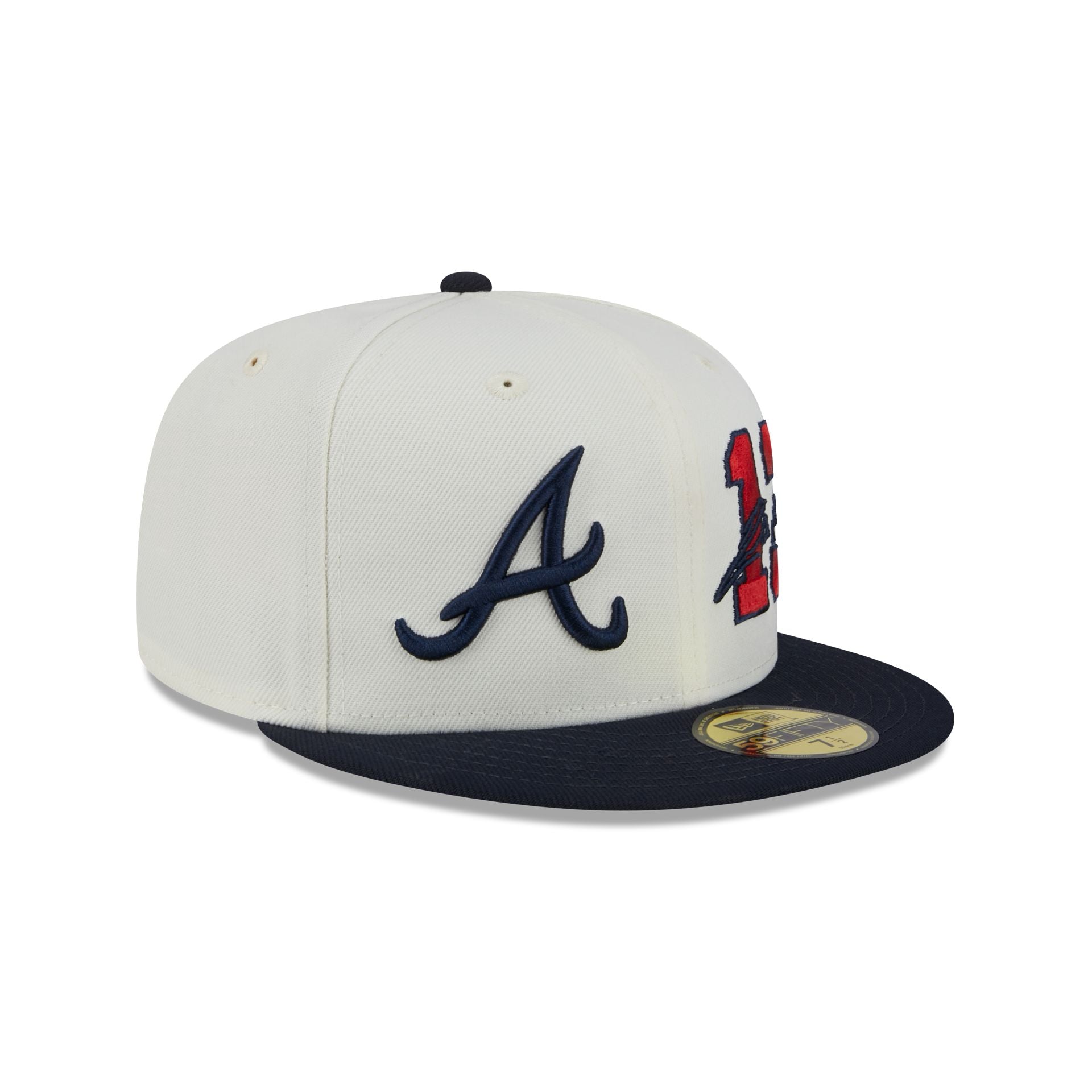 Atlanta Braves Ronald Acuña Jr. Chrome White 59FIFTY Fitted Hat
