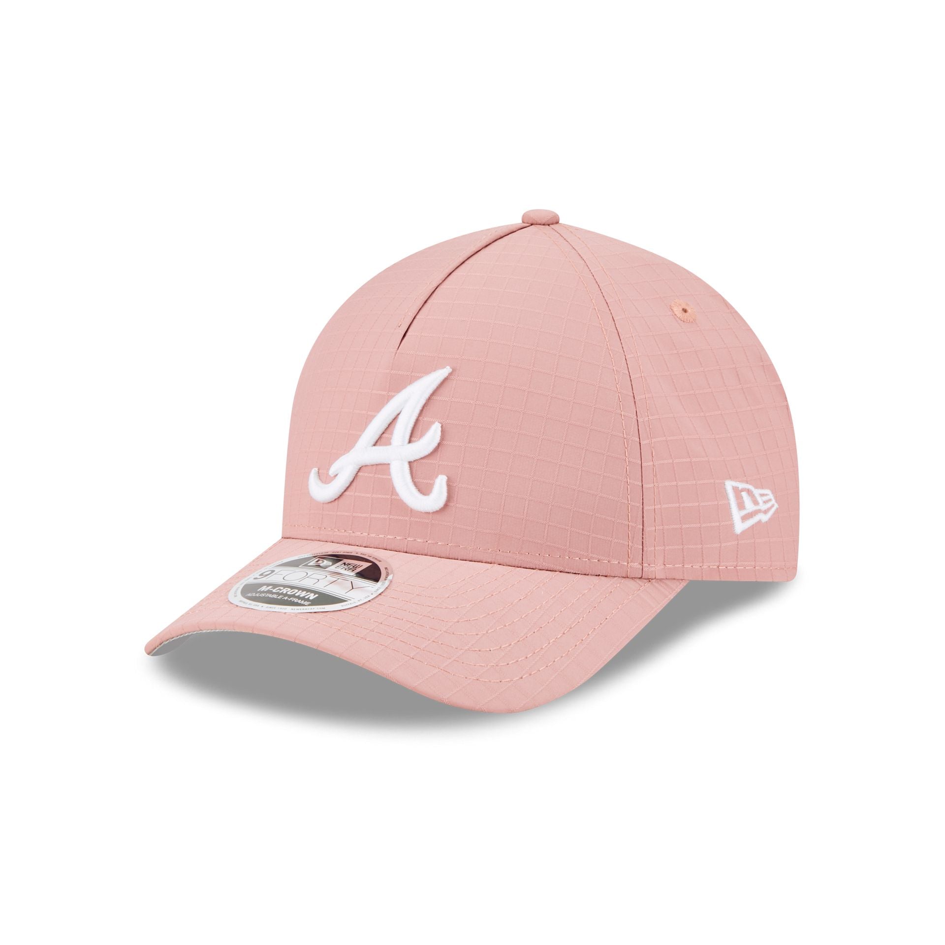 Atlanta Braves Pink Ripstop 9FORTY M-Crown A-Frame Snapback Hat