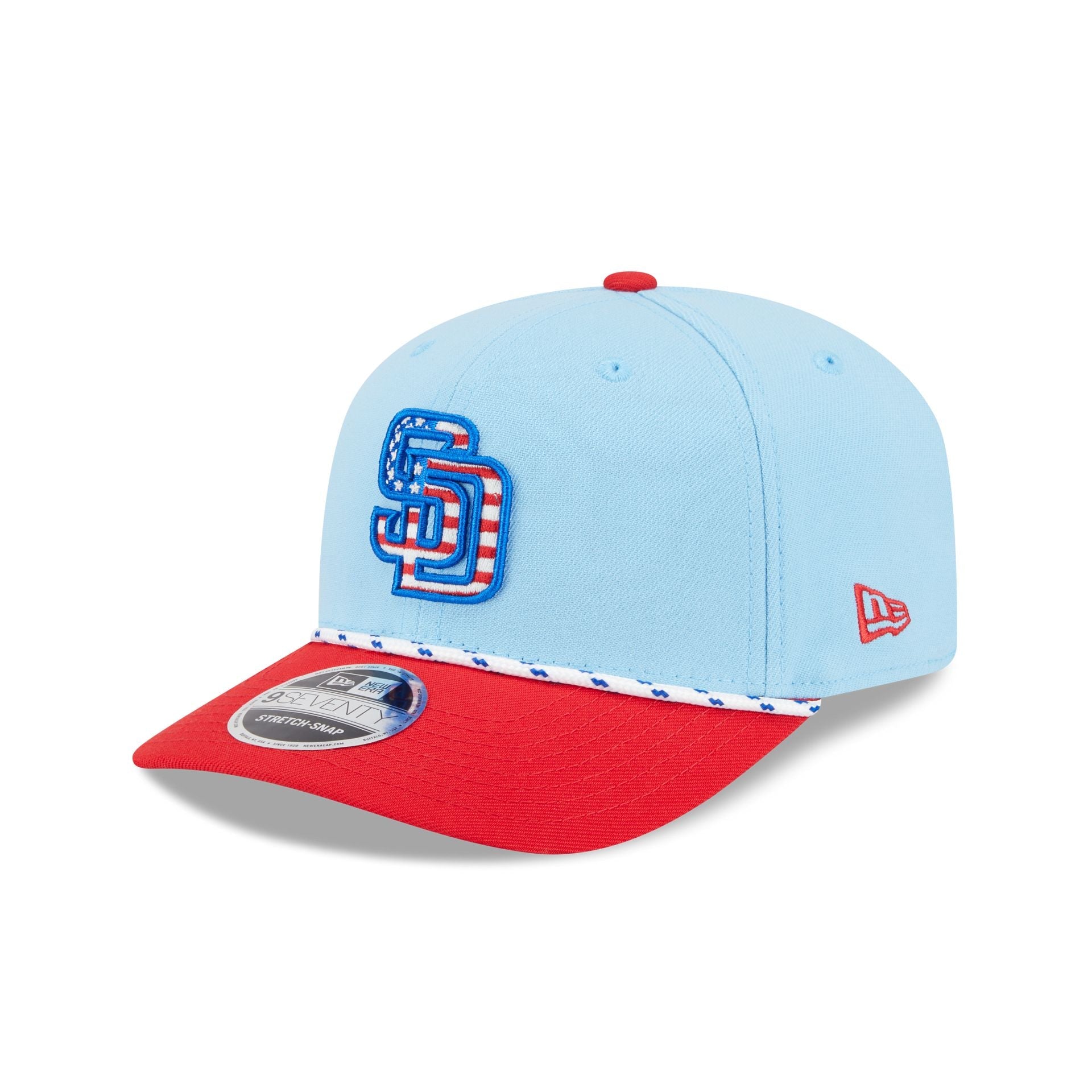 San Diego Padres Independence Day 2025 9SEVENTY Stretch-Snap Hat