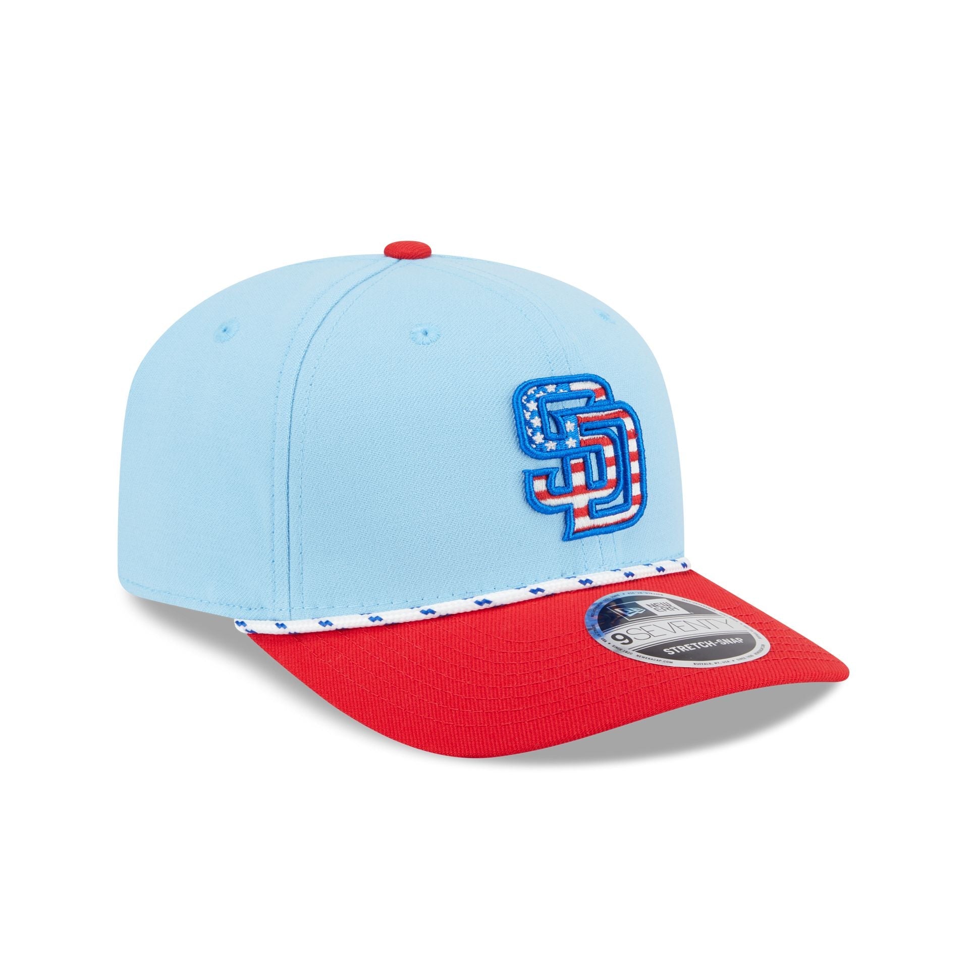 San Diego Padres Independence Day 2025 9SEVENTY Stretch-Snap Hat