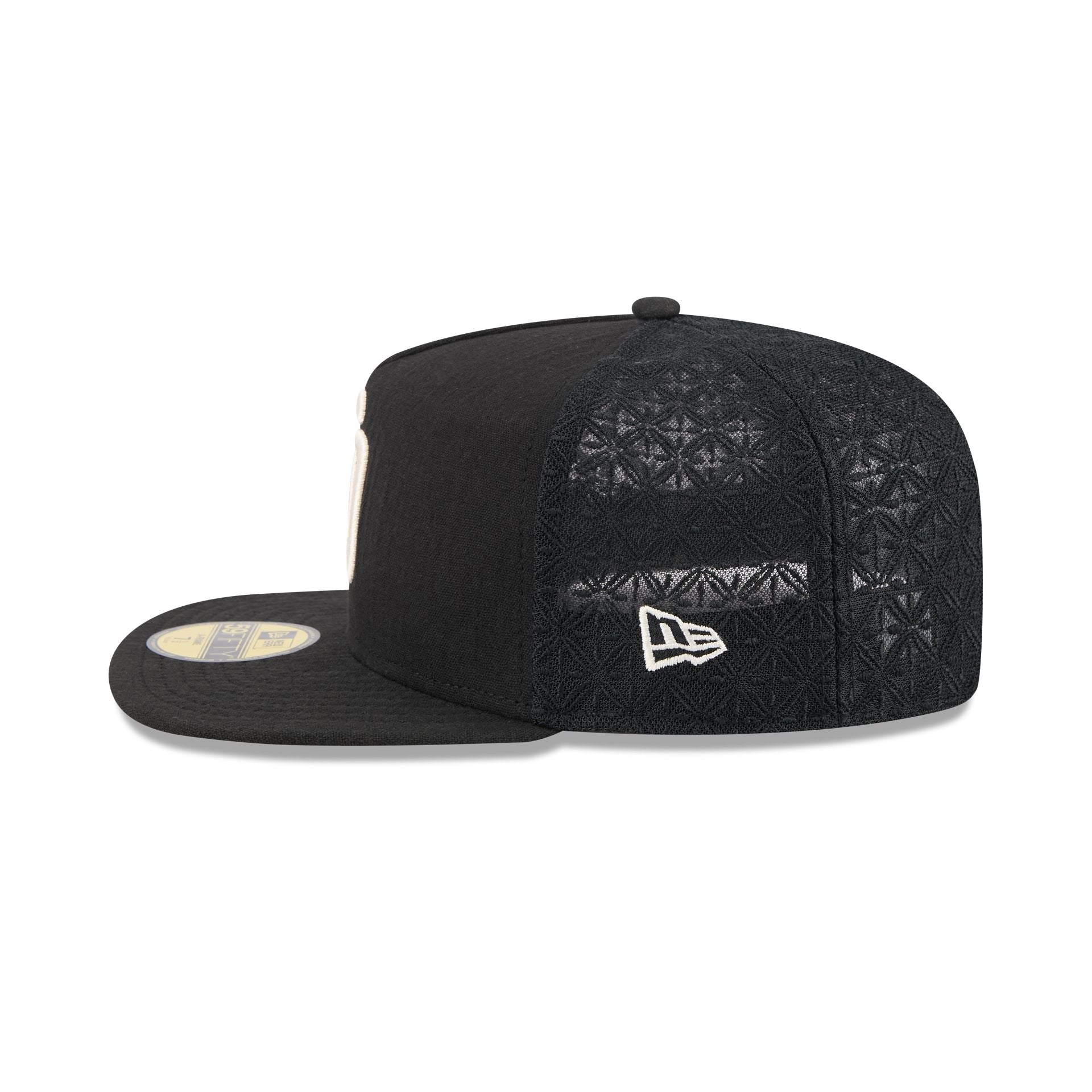 San Diego Padres Black Mesh 59FIFTY A-Frame Fitted Hat