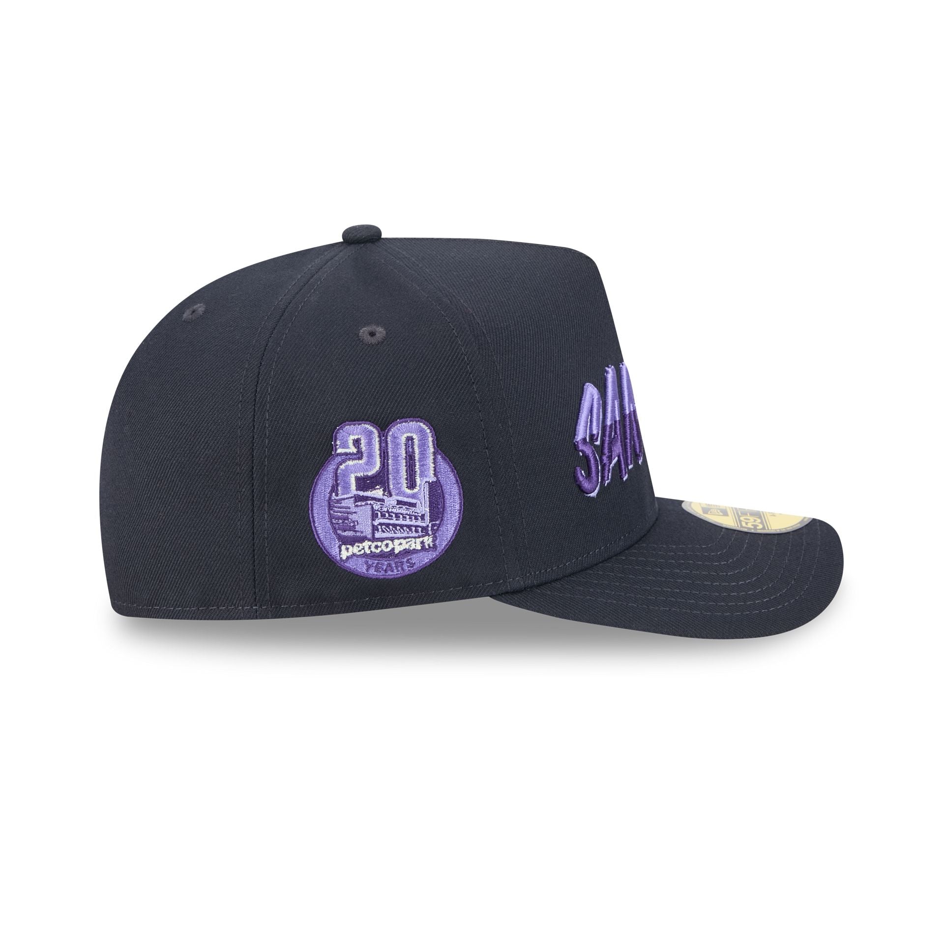 San Diego Padres Navy Lavender 59FIFTY A-Frame Fitted Hat