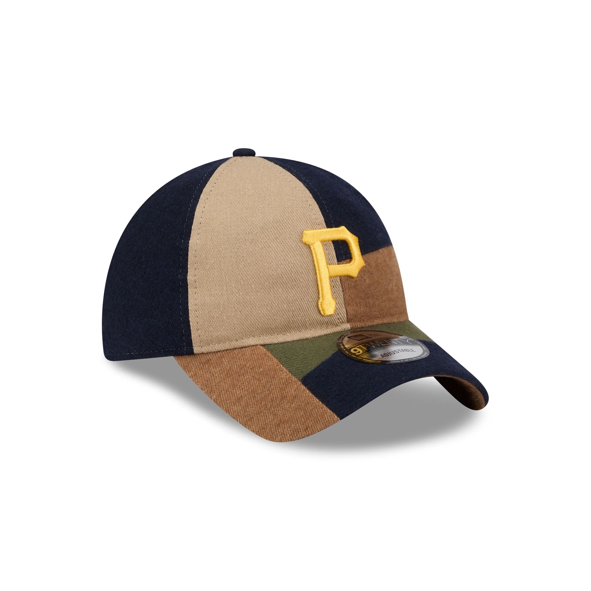 Pittsburgh Pirates Three Looms Cotton Twill Patchwork 9TWENTY Adjustable Hat