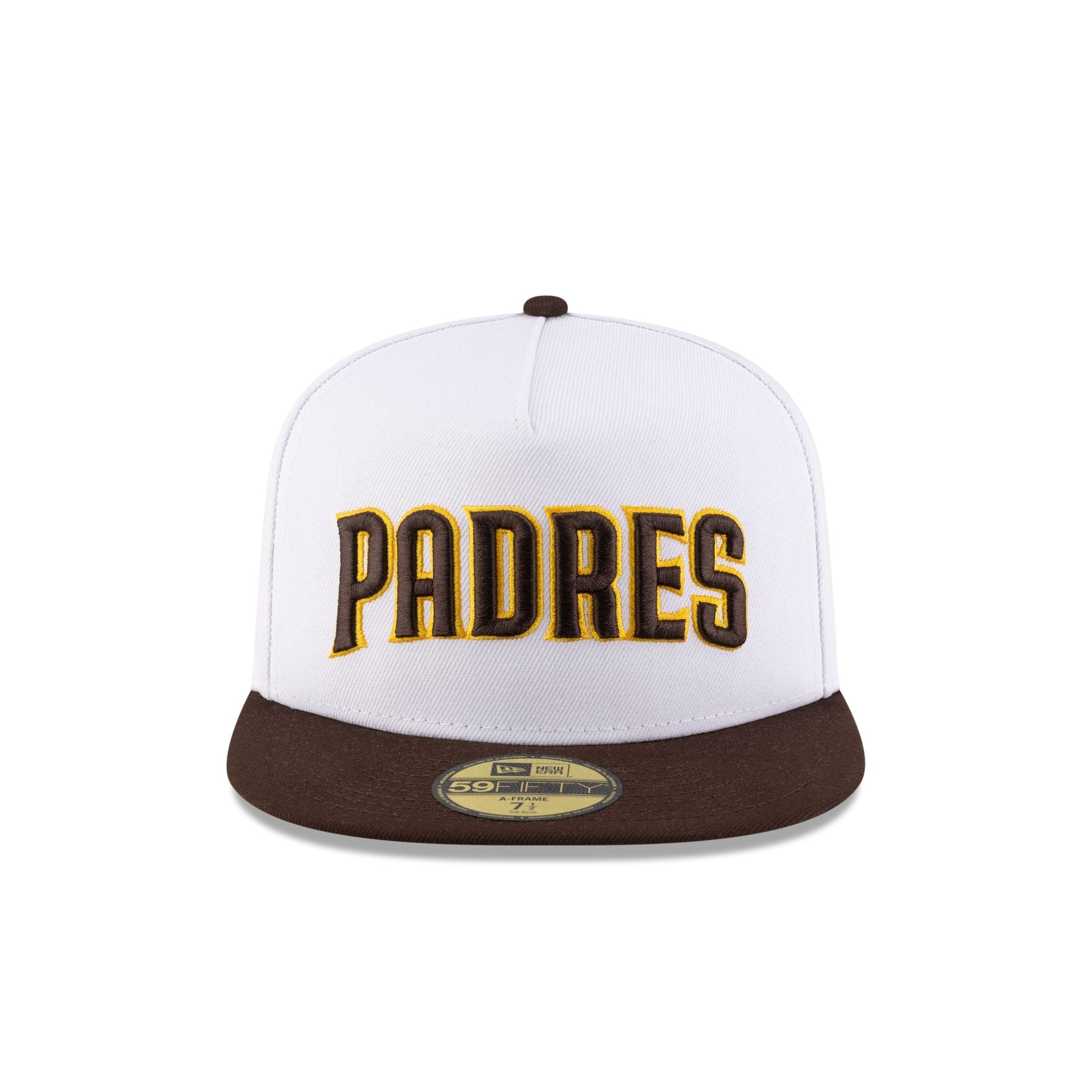 Just Caps League Sidepatch Optic White San Diego Padres 59FIFTY A-Frame Fitted Hat
