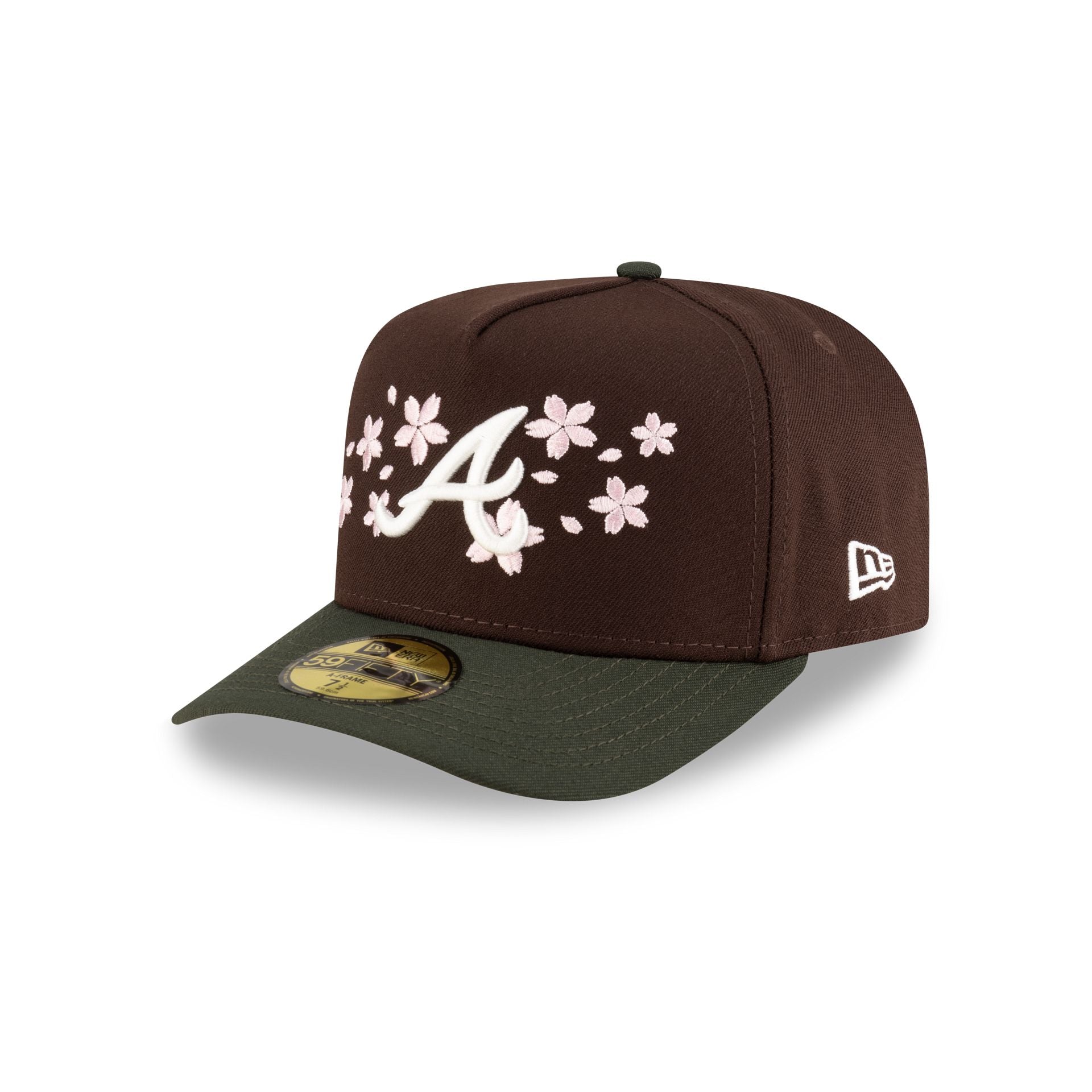 Just Caps Cherry Blossom Atlanta Braves 59FIFTY A-Frame Fitted Hat