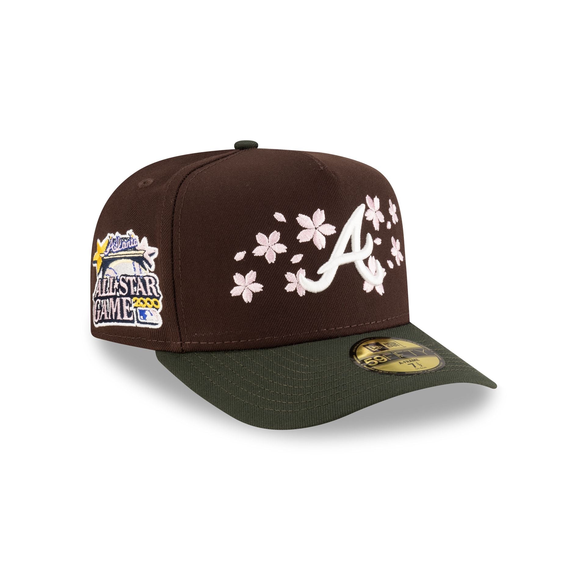 Just Caps Cherry Blossom Atlanta Braves 59FIFTY A-Frame Fitted Hat