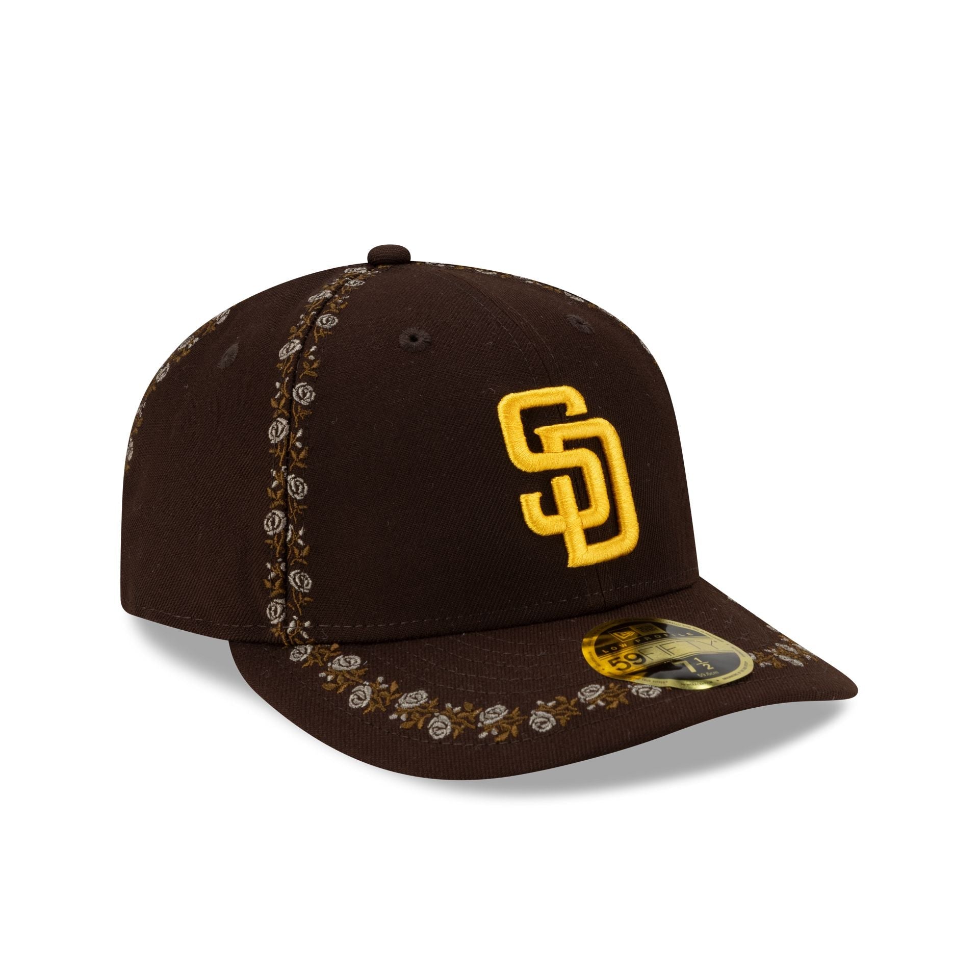 San Diego Padres Rose Emblem Low Profile 59FIFTY Fitted Hat