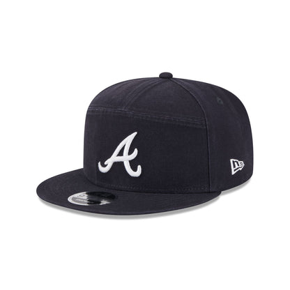 Atlanta Braves Cotton Canvas Split Panel 9FIFTY Trucker Hat