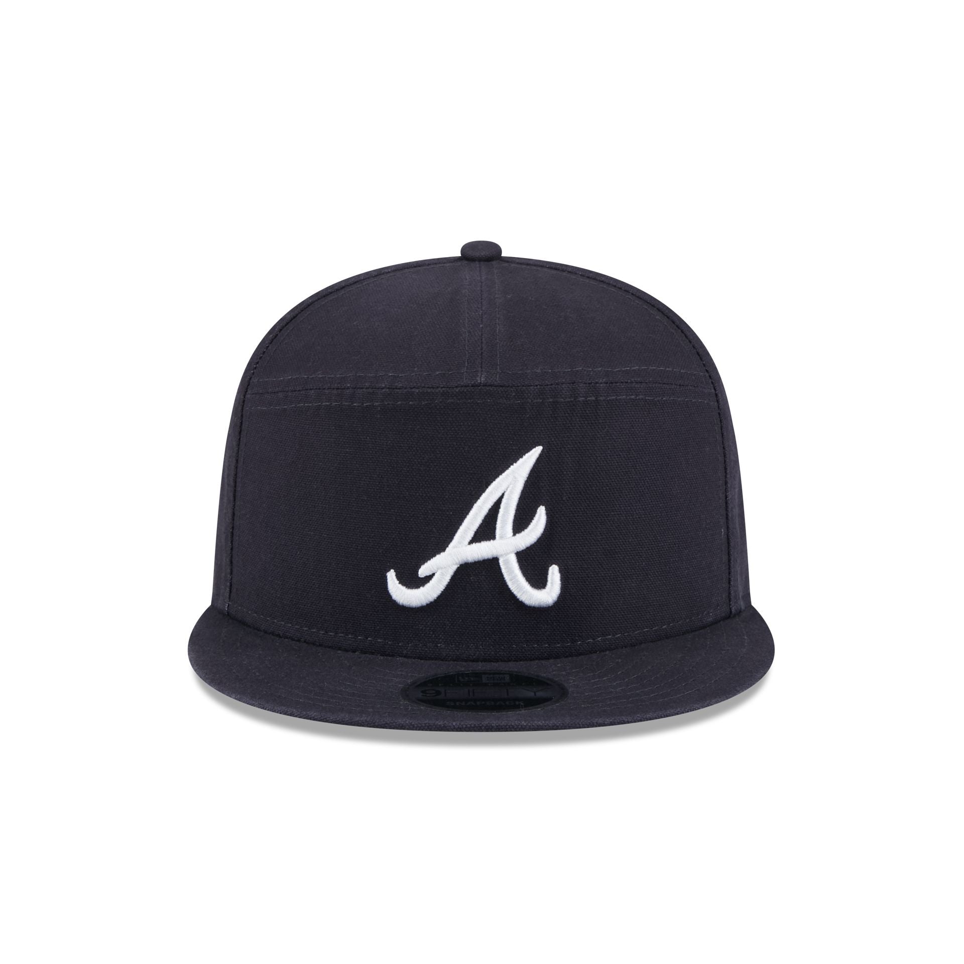 Atlanta Braves Cotton Canvas Split Panel 9FIFTY Trucker Hat