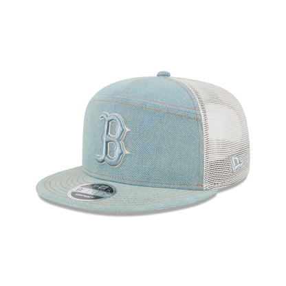 Boston Red Sox Denim Split Panel 9FIFTY Trucker Hat