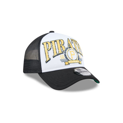 Pittsburgh Pirates Distressed 9FORTY A-Frame Trucker Hat
