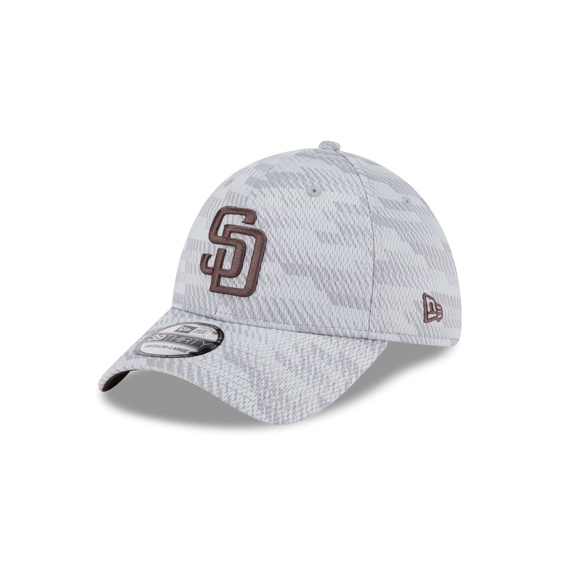 San Diego Padres 2025 Clubhouse Gray 39THIRTY Stretch Fit