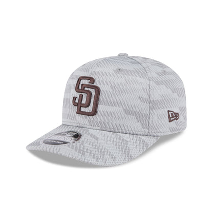 San Diego Padres 2025 Clubhouse Gray 9SEVENTY Stretch-Snap Hat