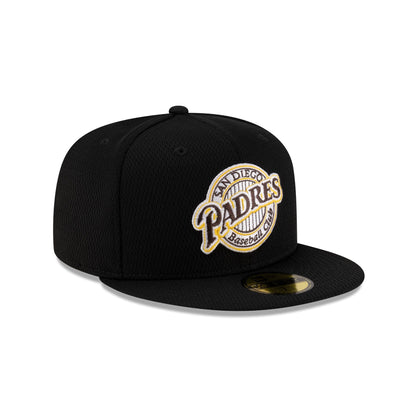 San Diego Padres 2025 Clubhouse Alt Black 59FIFTY Fitted Hat
