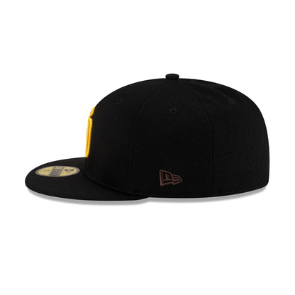 San Diego Padres 2025 Clubhouse Black 59FIFTY Fitted Hat