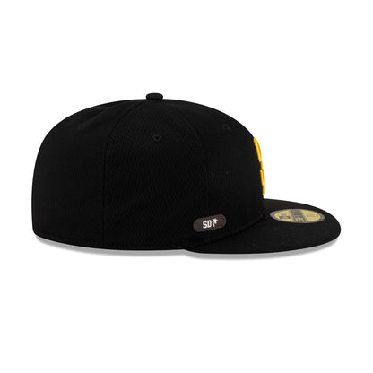 San Diego Padres 2025 Clubhouse Black 59FIFTY Fitted Hat