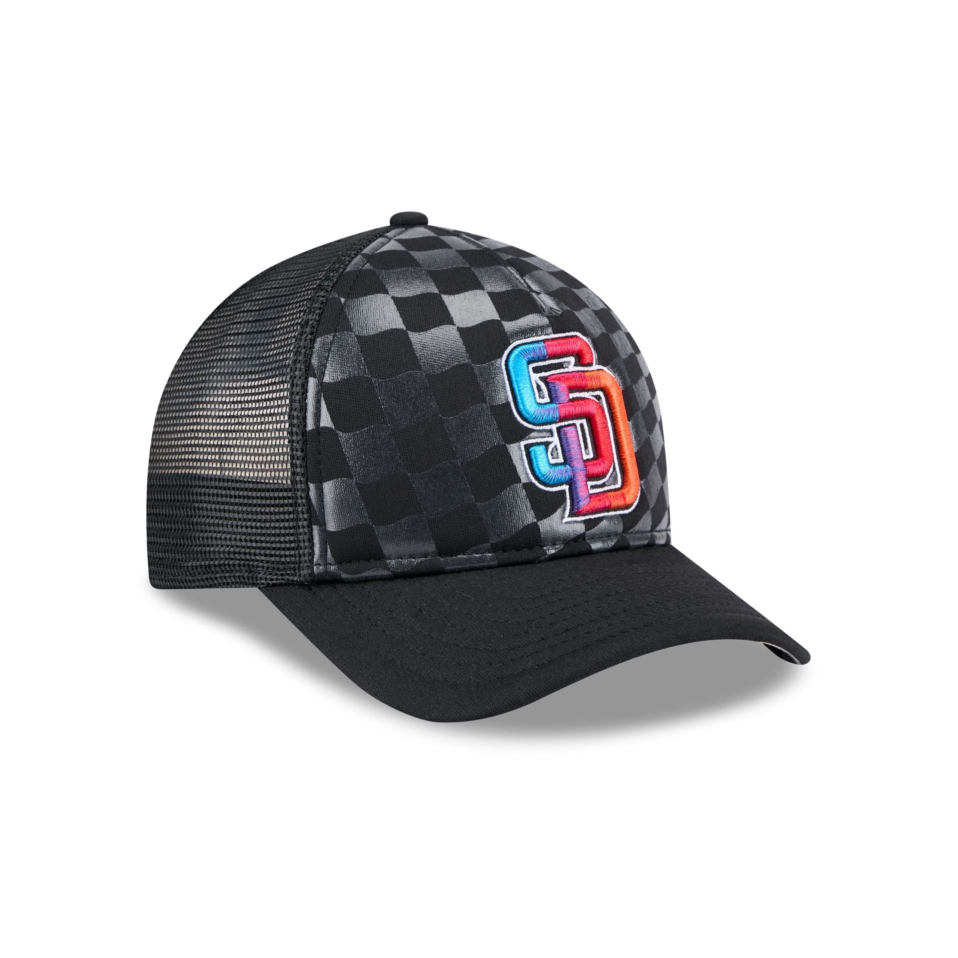 San Diego Padres Gradient Raceway 9FORTY M-Crown A-Frame Trucker Hat