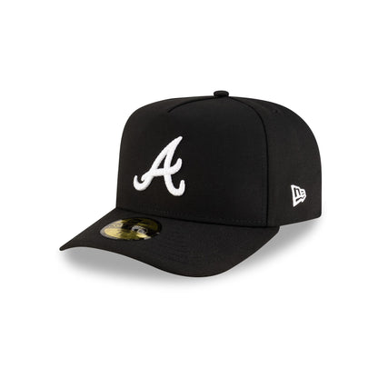 Atlanta Braves Black Script Safety Pin 59FIFTY A-Frame Fitted Hat