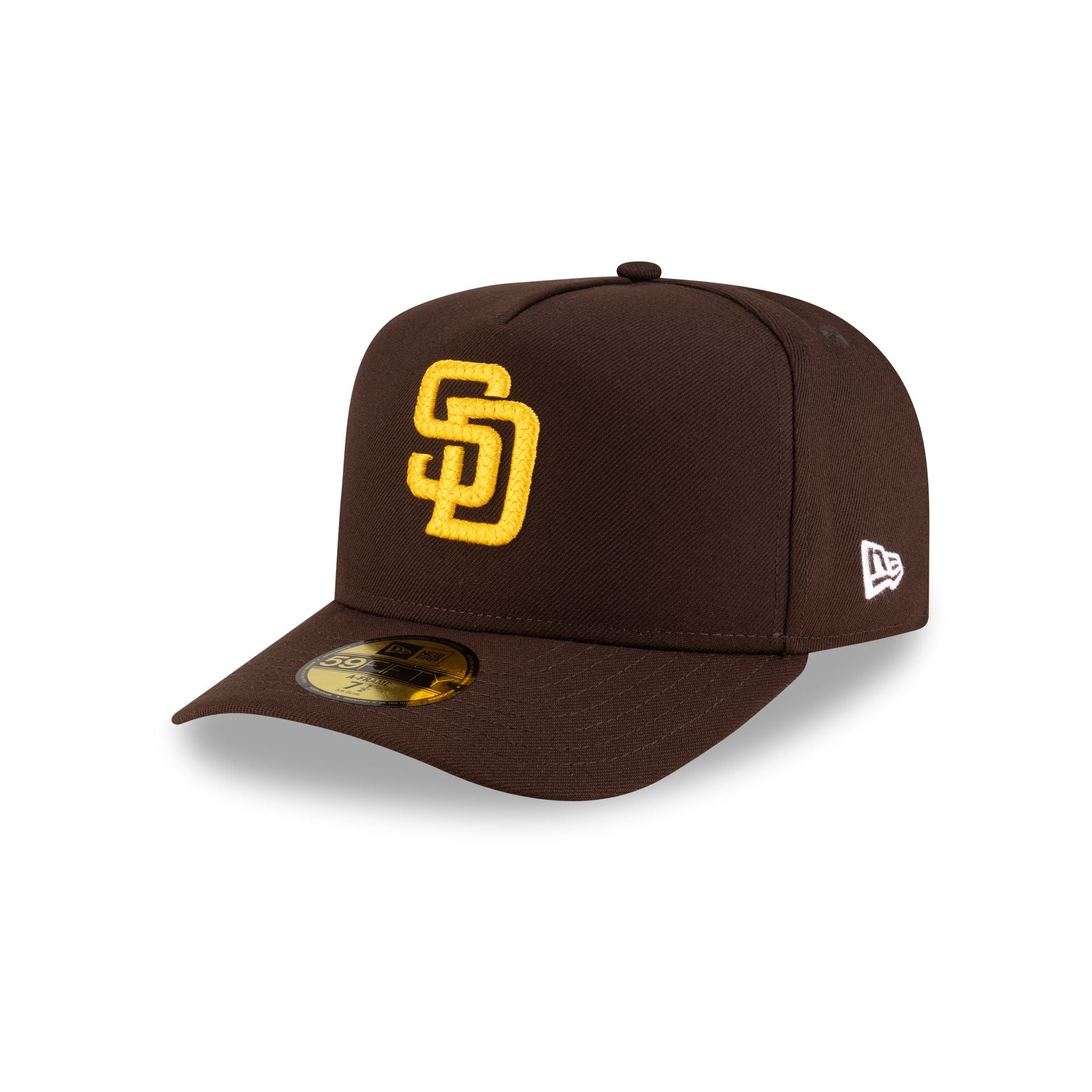 San Diego Padres Script Safety Pin 59FIFTY A-Frame Fitted Hat