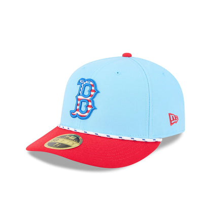 Boston Red Sox Independence Day 2025 Low Profile 59FIFTY Fitted Hat