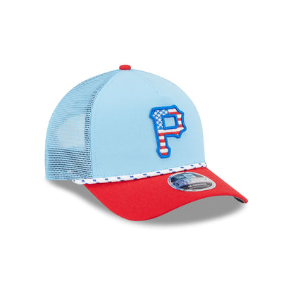 Pittsburgh Pirates Independence Day 2025 9FORTY M-Crown A-Frame Trucker Hat