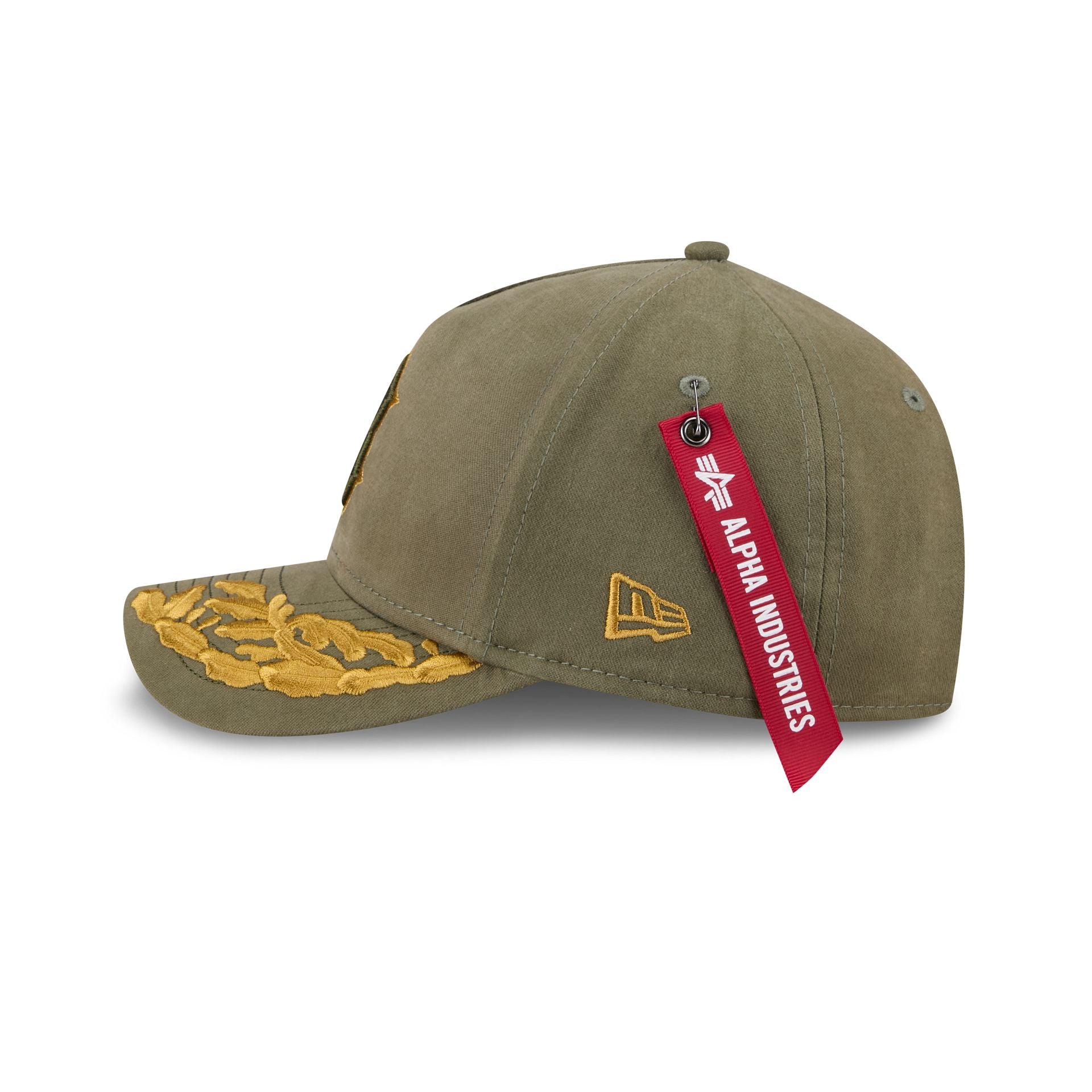 Alpha Industries x Boston Red Sox Olive Green 9FORTY M-Crown A-Frame Snapback Hat