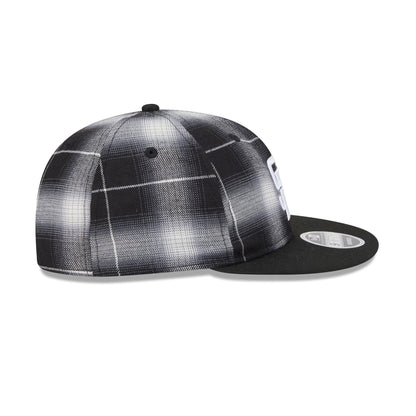 San Diego Padres Black and White Plaid Retro Crown 9FIFTY Snapback Hat