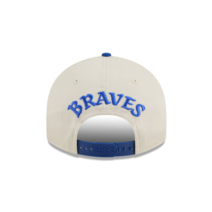 Atlanta Braves Scattered Patches Retro Crown 9FIFTY Snapback Hat