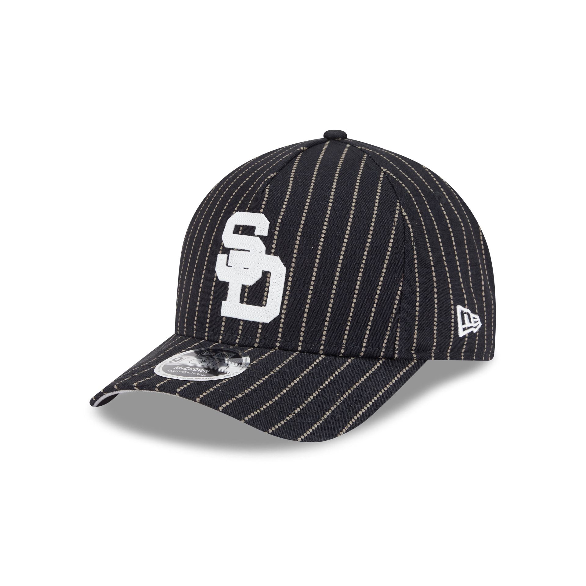 San Diego Padres Dotted Pinstripe 9FORTY M-Crown A-Frame Adjustable Hat