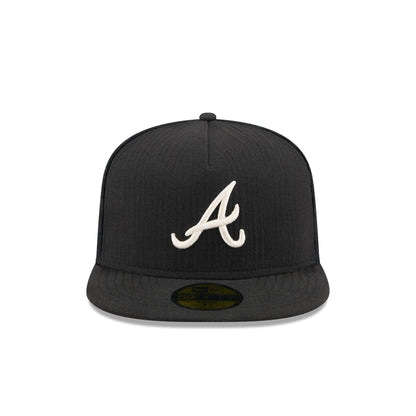 Atlanta Braves Black Mesh 59FIFTY A-Frame Fitted Hat