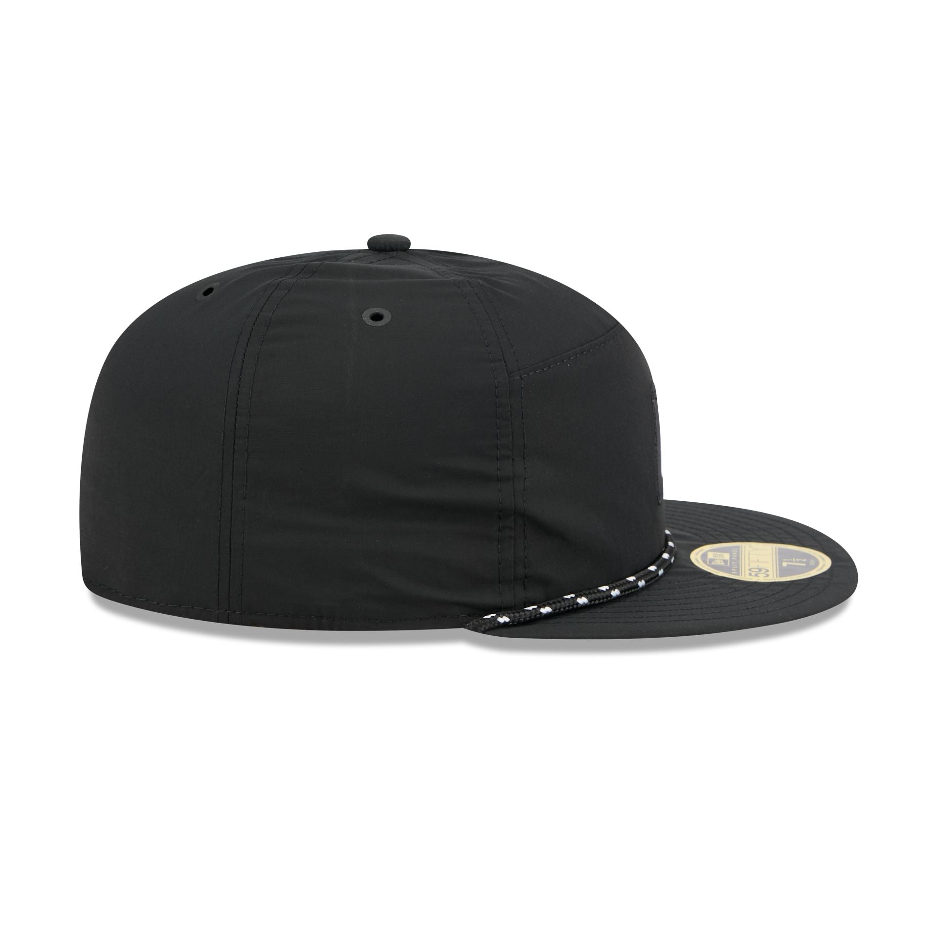 Pittsburgh Pirates Black Poly Rope Split Panel 59FIFTY Fitted Hat