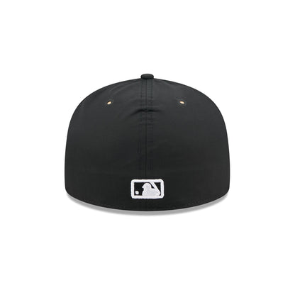 Atlanta Braves Black Poly Rope Split Panel 59FIFTY Fitted Hat