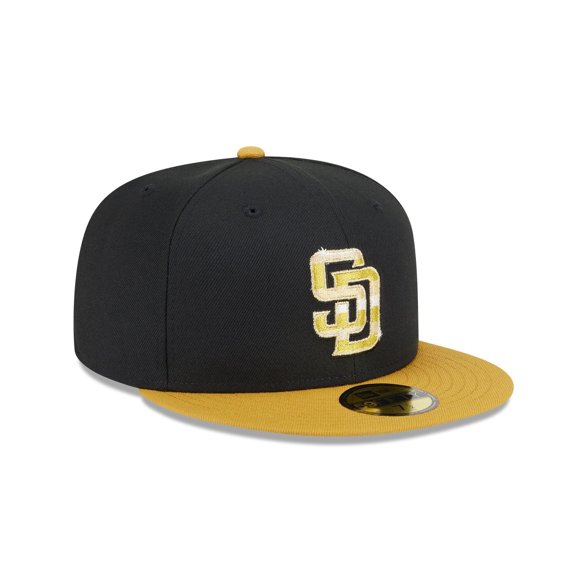 San Diego Padres Metallic Gold Logo 59FIFTY Fitted Hat