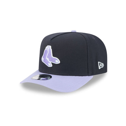Boston Red Sox Navy Lavender 9FIFTY A-Frame Snapback Hat