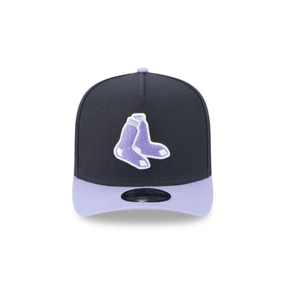 Boston Red Sox Navy Lavender 9FIFTY A-Frame Snapback Hat