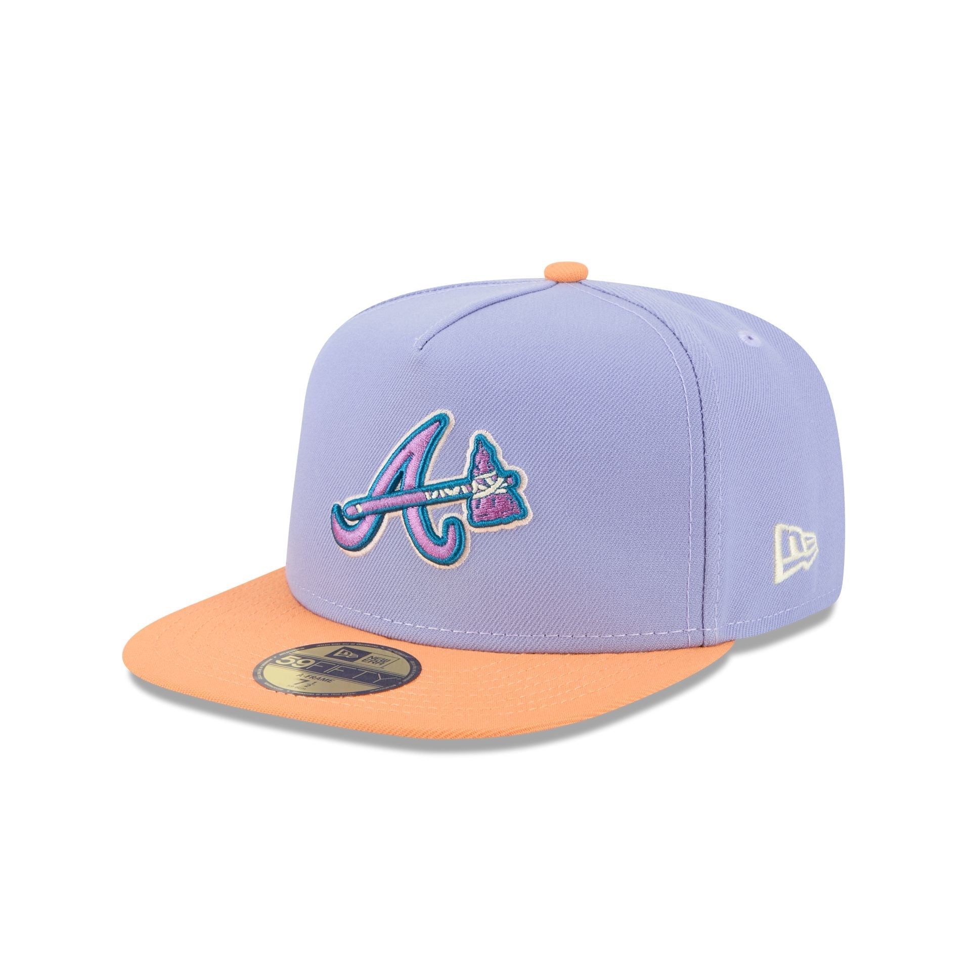 Atlanta Braves Lavender 59FIFTY A-Frame Fitted Hat