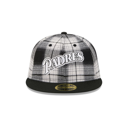San Diego Padres Grunge Plaid Retro Crown 59FIFTY Fitted Hat