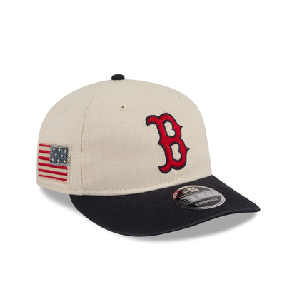 Boston Red Sox Three Looms Americana Herringbone Retro Crown 9FIFTY Adjustable Hat