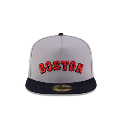 Just Caps League Sidepatch Gray Boston Red Sox 59FIFTY A-Frame Fitted Hat