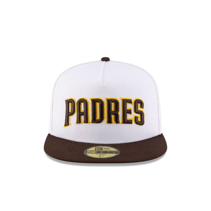 Just Caps League Sidepatch Optic White San Diego Padres 59FIFTY A-Frame Fitted Hat