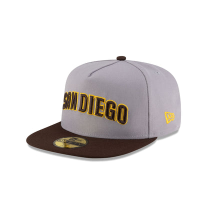 Just Caps League Sidepatch Gray San Diego Padres 59FIFTY A-Frame Fitted Hat