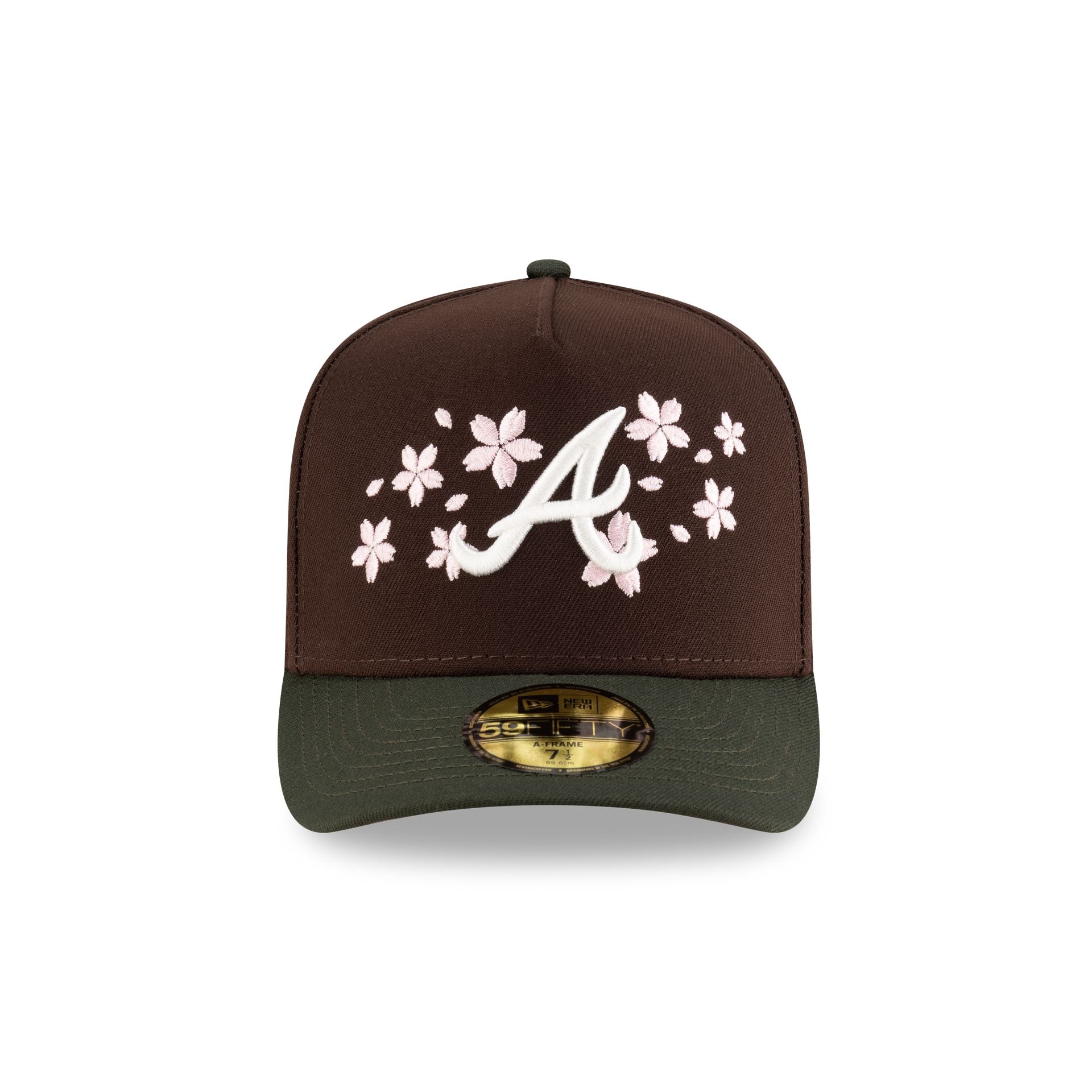 Just Caps Cherry Blossom Atlanta Braves 59FIFTY A-Frame Fitted Hat
