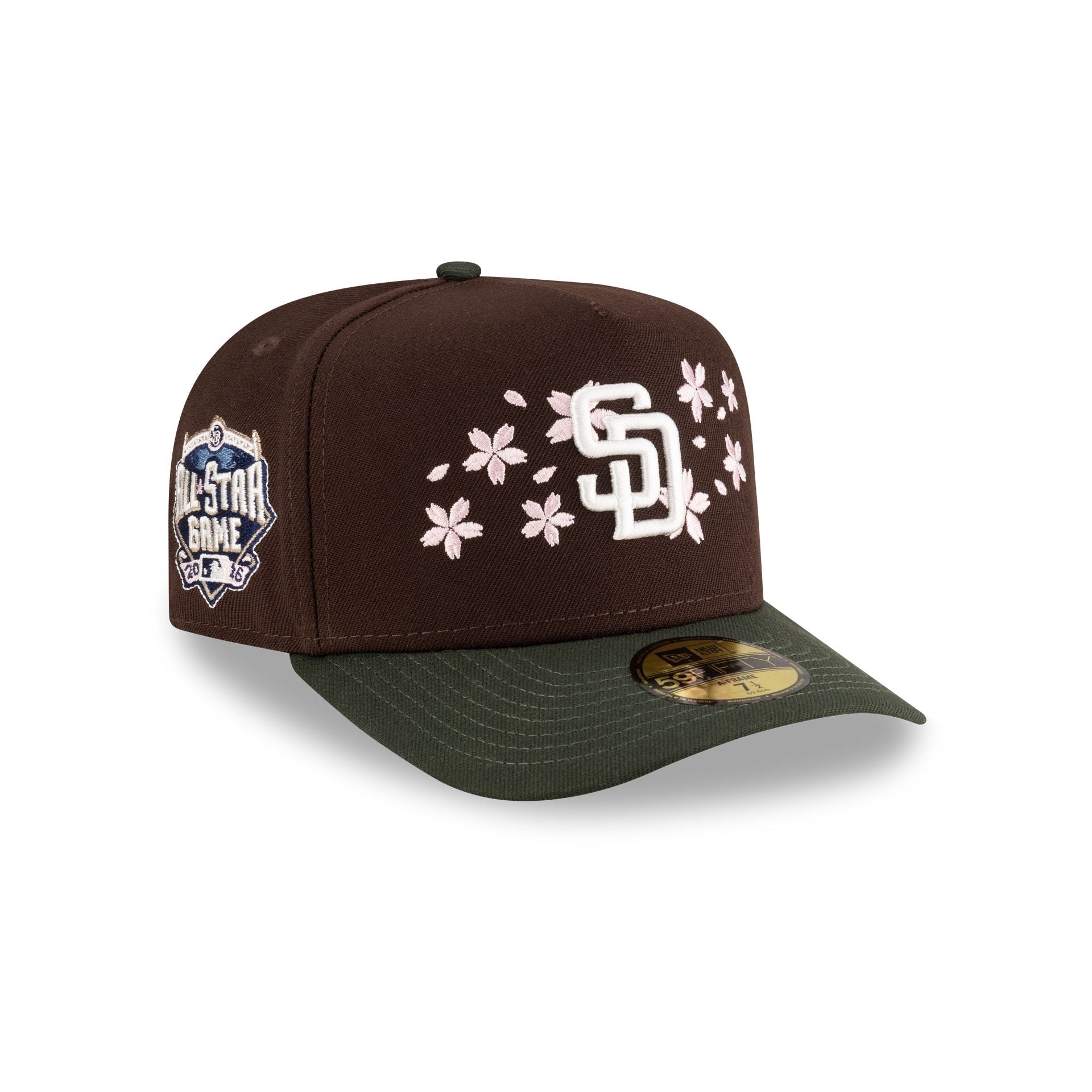 Just Caps Cherry Blossom San Diego Padres 59FIFTY A-Frame Fitted Hat