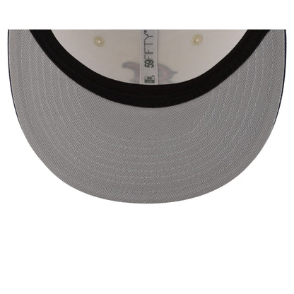 Boston Red Sox Upside Down Logo Chrome 59FIFTY Fitted Hat