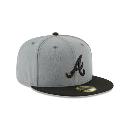 Atlanta Braves Storm Gray Basic 59FIFTY Fitted Hat
